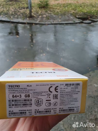 TECNO Spark Go 1, 3/64 ГБ