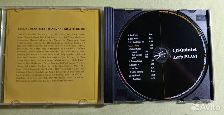 Cjsquintet Let's Play Jazz CD 2006 USA sax