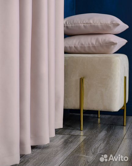 Шторы блэкаут амадео светло-розовый новые пошив