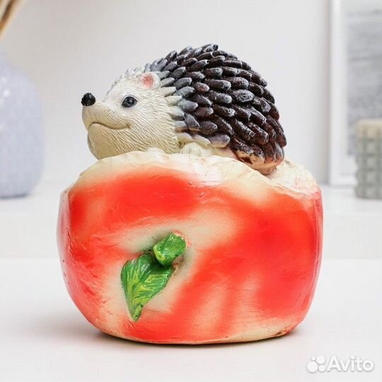 2 шт. Копилка 'Ежик на яблоке' 16х14см