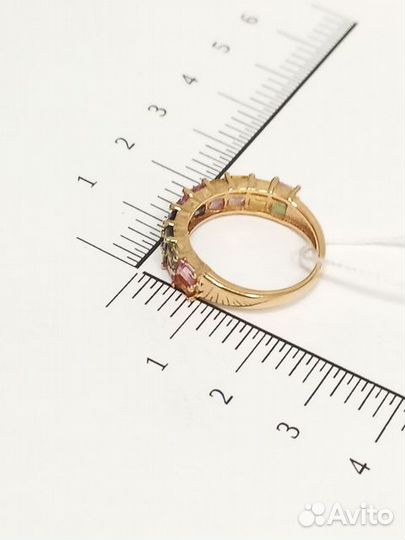 Золотое кольцо с камнем 17,5р