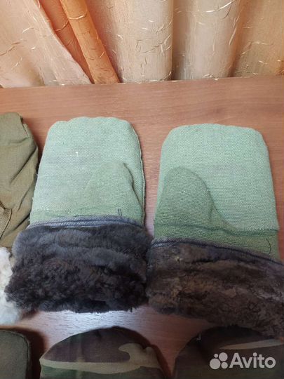 Варежки мужские из овчины