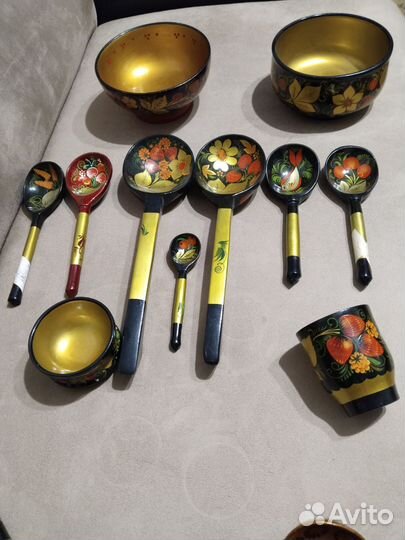 Деревянная посуда хохлома