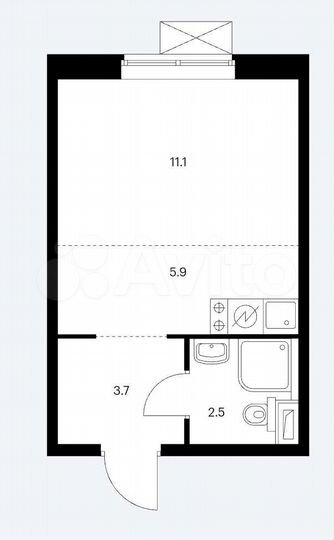 Квартира-студия, 23,2 м², 17/17 эт.