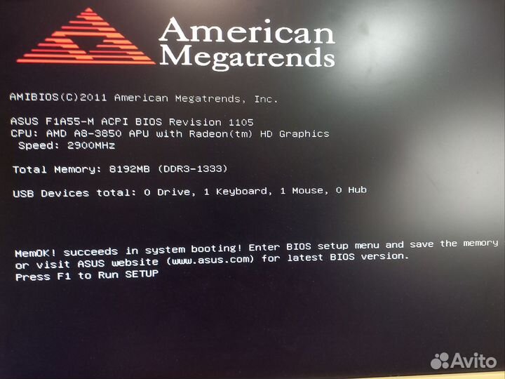 Материнская плата с процессором a8-3850 +8gb ddr3