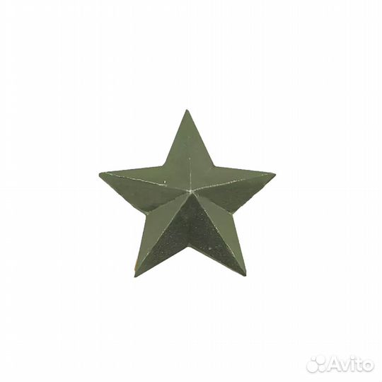 Звезда на погоны мет. 20 мм защитная (зелёная)