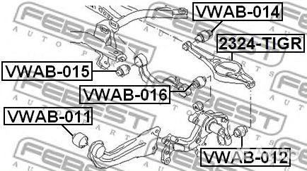 Сайленблок задней поперечной тяги febest vwab-016