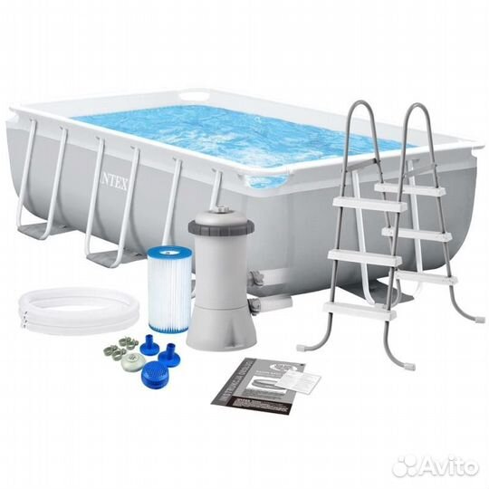 Каркасный бассейн intex для дачи