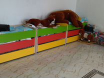 Детская двухярусная выдвижная кровать