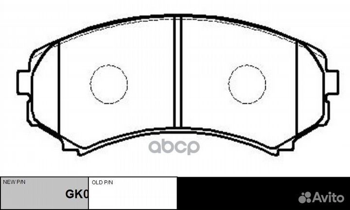 Колодки тормозные дисковые mitsubishi GK0577 ck
