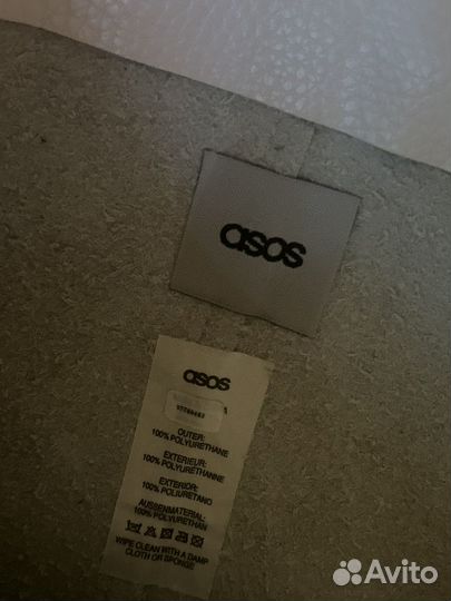 Рюкзак кожаный ASOS белый