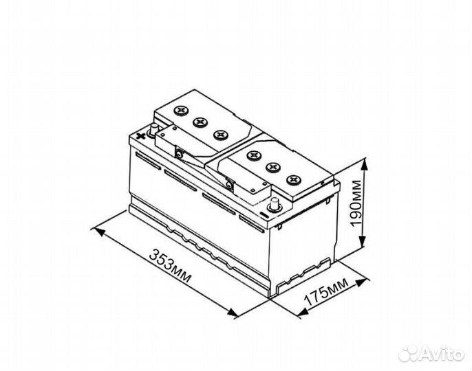 Аккумулятор (акб) Contact 100Ah пп 800А
