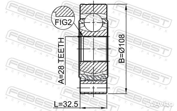 ШРУС внутренний к-кт VW, Audi, Skoda 2311B6