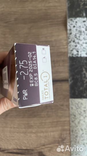 Контактные линзы Alcon dailies Total d -2,75