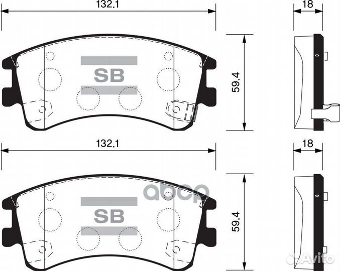 Колодки тормозные дисковые перед SP1518 Sangsin