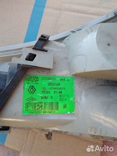 Renault Fluence фонарь