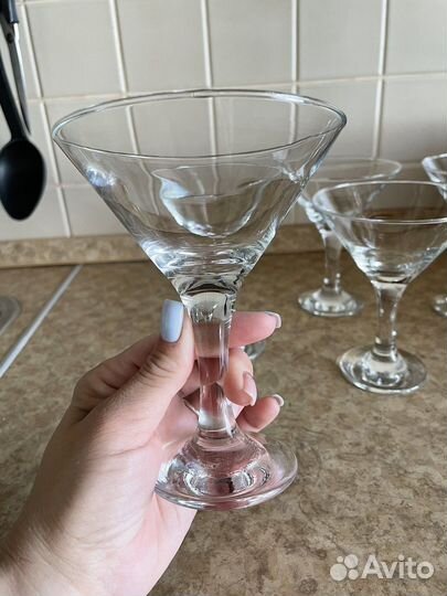 Фужеры бокалы мартини новые