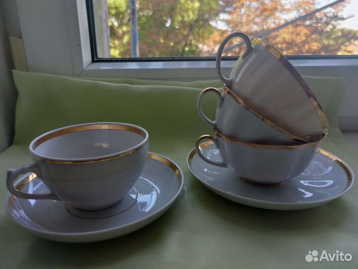 Чайные пары, чашки, Дулёво, СССР, винтаж