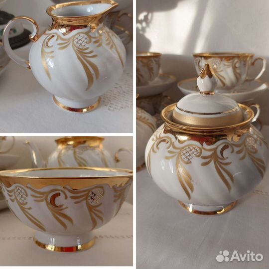 Сервиз чайный Дулево Белая лента