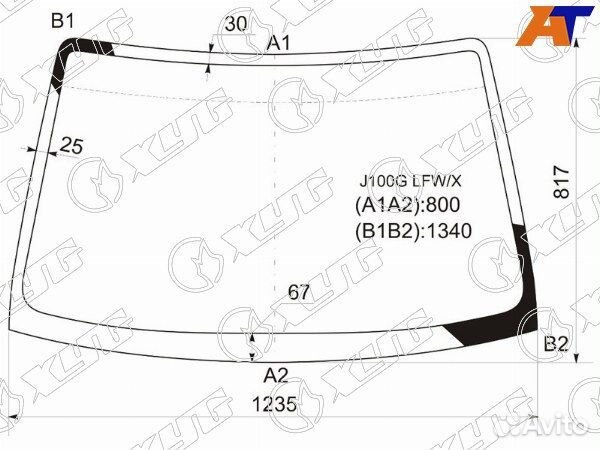 Стекло лобовое toyota cami