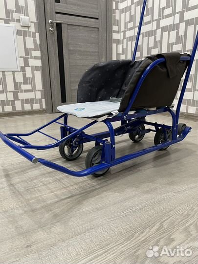 Санки с колесами +сидение