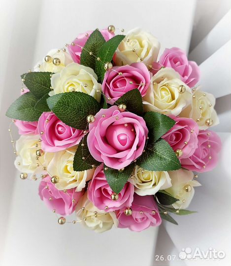 Букет из мыльных роз