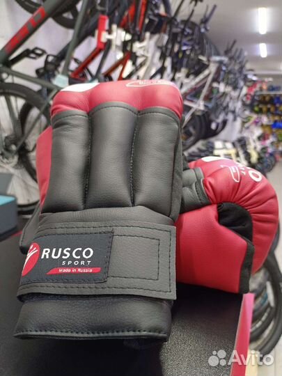 Перчатки р/б RuscoSport 12 Oz красные