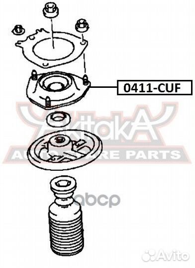 Опора амортизатора 0411-CUF asva