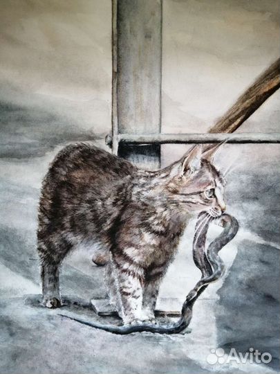 Кошка змея охотник