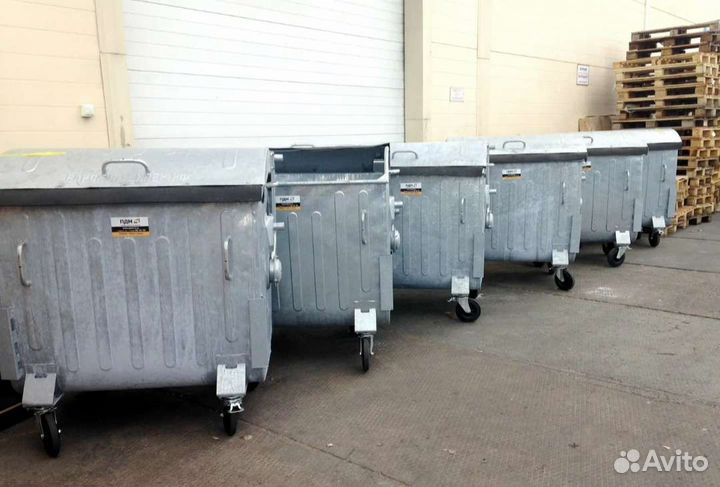 Мусорные контейнеры 1,1м3 пластиковые новые