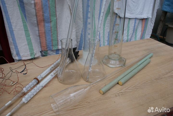 Колбы пробирки термометры с датчиками для жидкосте