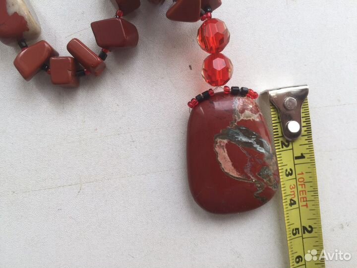 Бусы украшения из яшмы