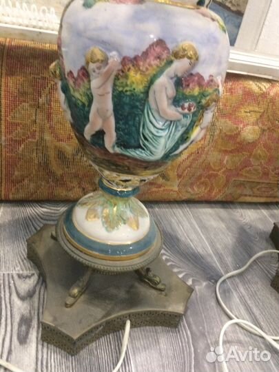 Пара настольных светильников начало 20 века. Европ