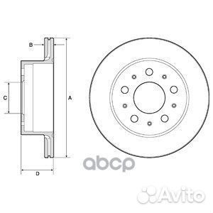 Диск тормозной bg4796c Delphi