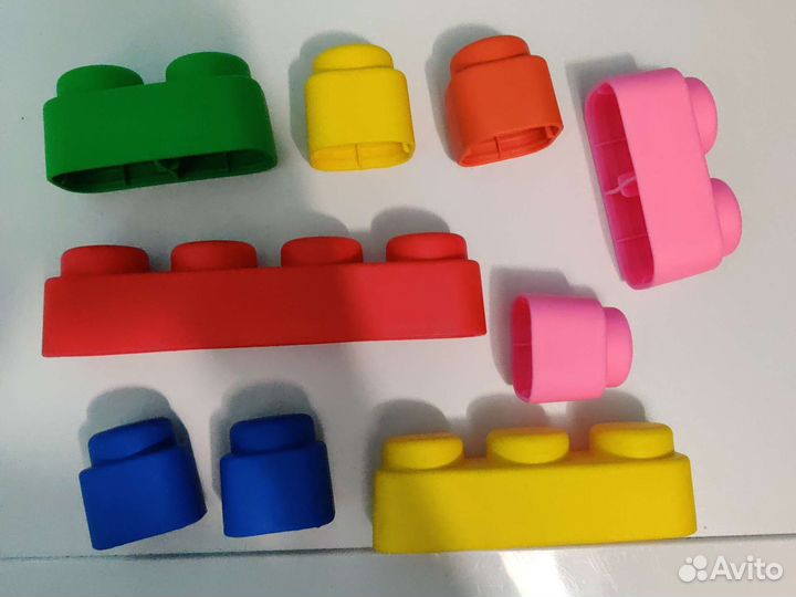 Мягкий конструктор кирпичики силиконовые 9 штук
