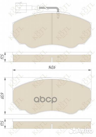 Колодки тормозные дисковые передние к-т citroen