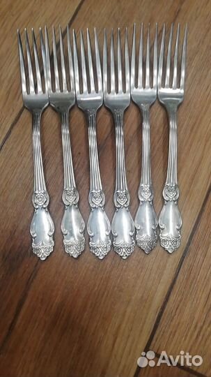 Вилки десертные.Мельхиор. 6шт