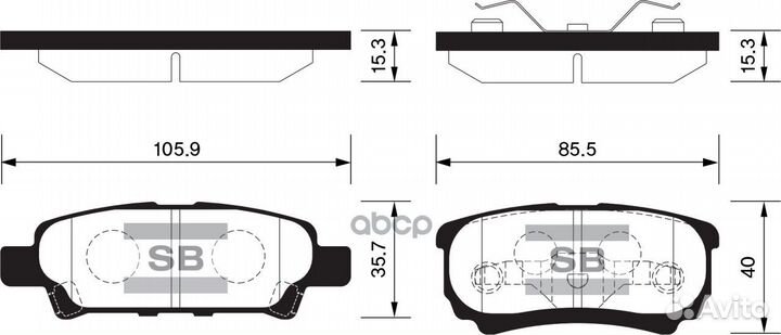 Колодки тормозные, задние SP2111 SP2111 Sangsin
