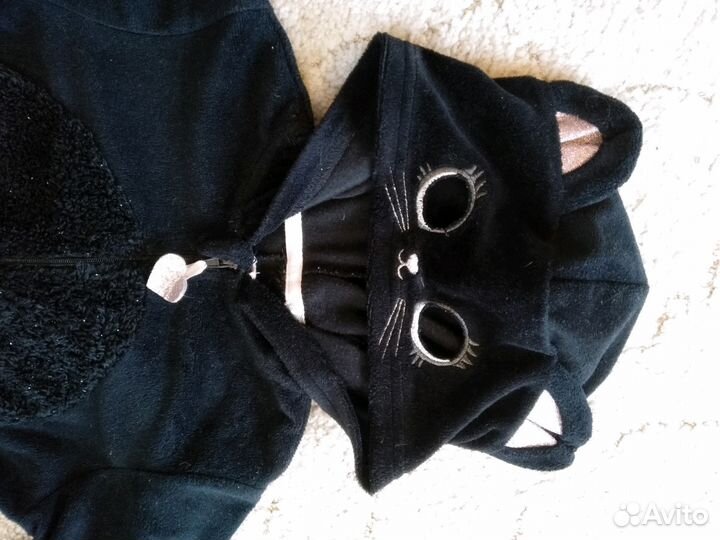 Кигуруми чёрная кошка на 3-4 года