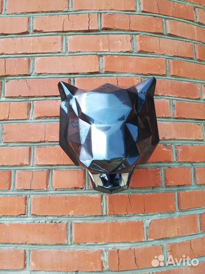 Трофейная голова Пантеры (полигональная)