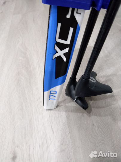 Лыжи,палки, ботинки