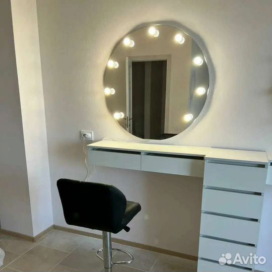 Круглое гримерное зеркало