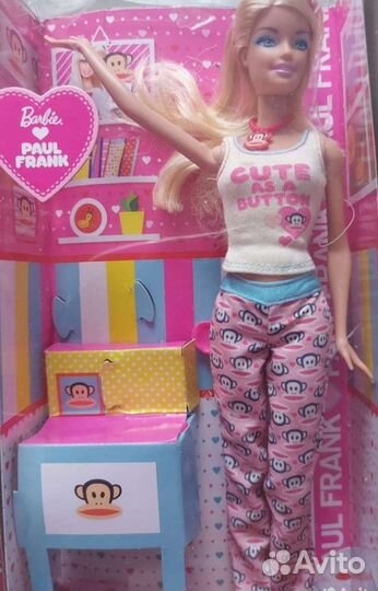 Кукла Barbie редкая Barbie Loves Paul Frank