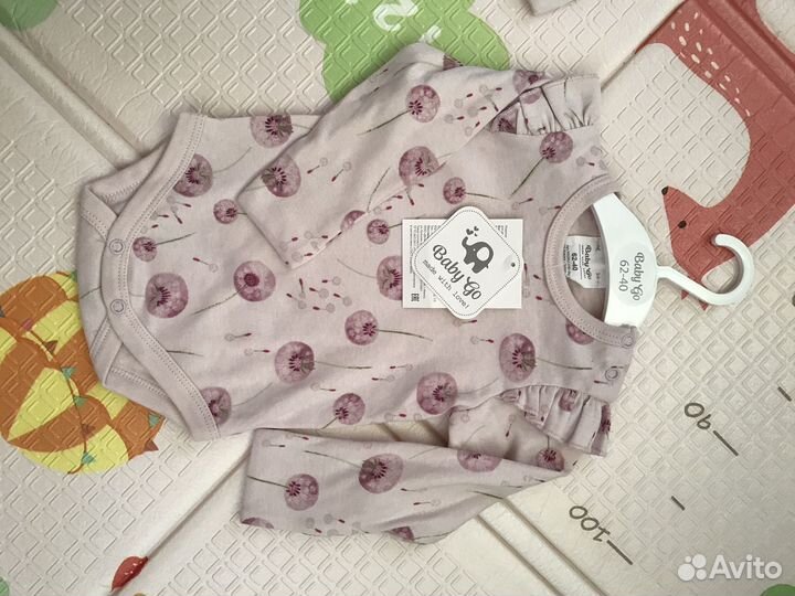 Комплект слип и боди на девочку 62