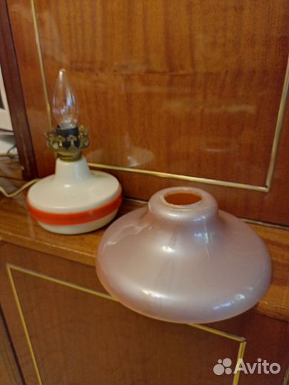 Настольная лампа СССР, имитация керосиновой лампы