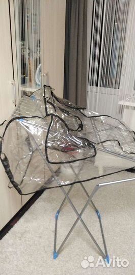 Дождевик на прогулочную коляску силиконовый