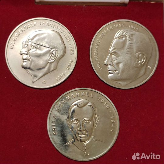 Набор медалей, гдр, Германия Абель, Зорге, Шенкель