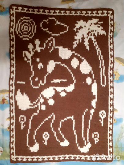 Плед детский вязаный