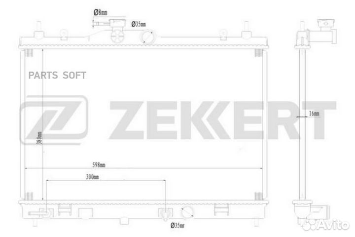 Радиатор охлаждения Ниссан Тиида (C11 SC11) 07