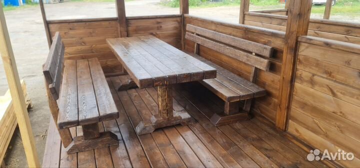 Садовая мебель из массива дерева